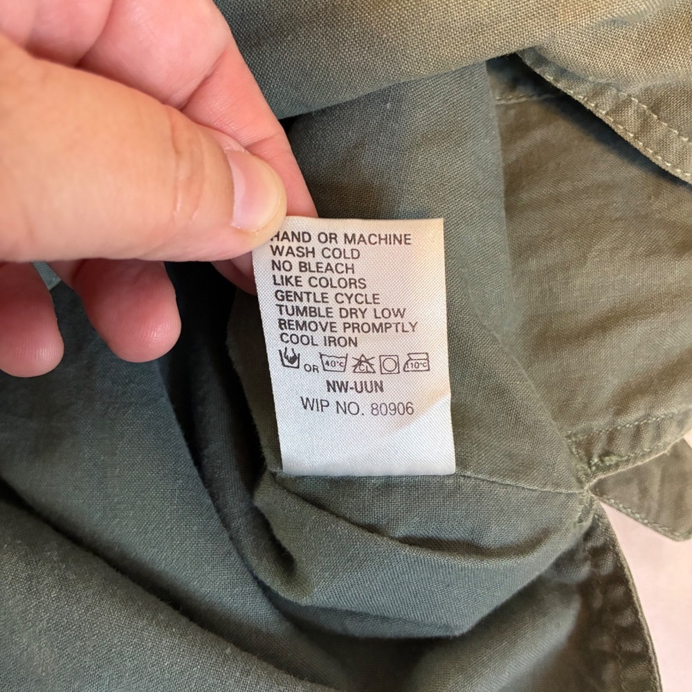 Woolrich Mens XL Safari Utility Vest Olive Green Cotton Multi Pocket Cinch Back - Picture 11 of 15